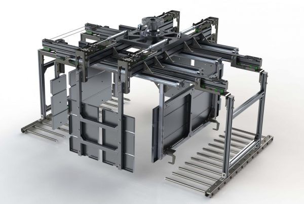 Planos en 3D sobre la garra por capas